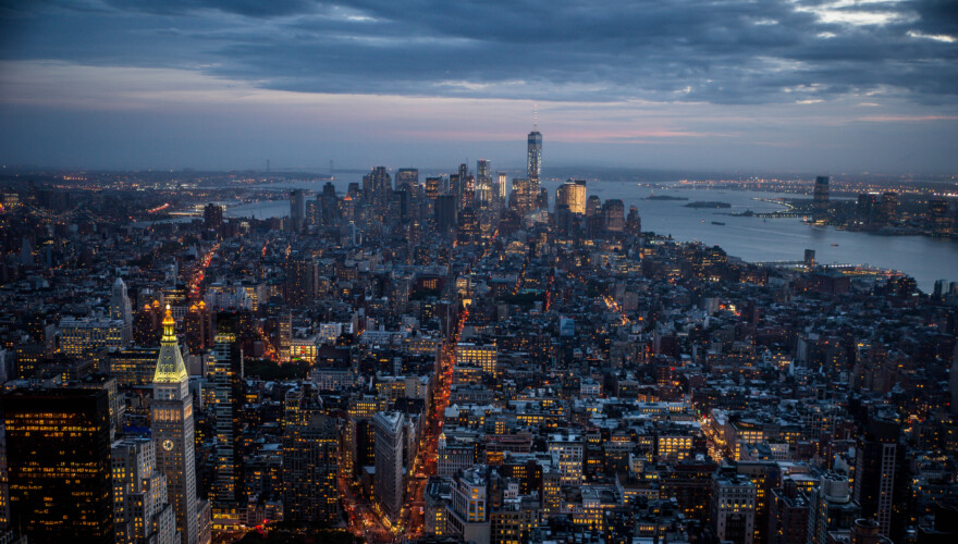 The Manhattan Skyline at Night