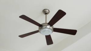 A ceiling fan in a typical American home.