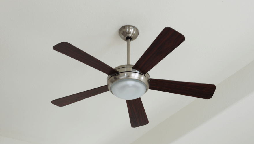 A ceiling fan in a typical American home.